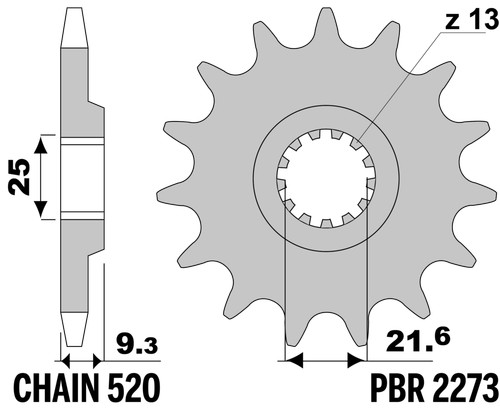 Pbr front sprocket - front,
