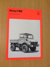 PRE USED UNIMOG U 1000 TRACTOR COLOUR FARMING ORIGINAL COLLECTORS BROCHURE IN VG