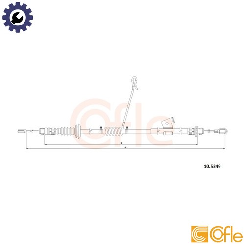 Cable pull parking brake - cable,