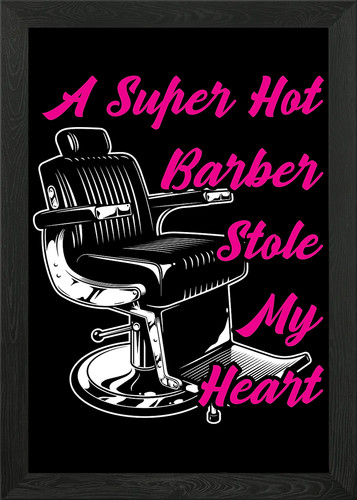 Barber barbershop framed - framed, wall