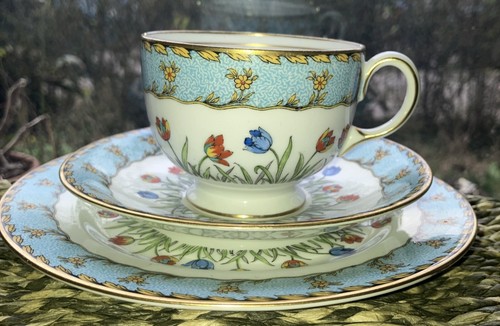 Aynsley art deco turquoise - art,