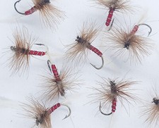 CDC Hackled Red Spinner Sz 14