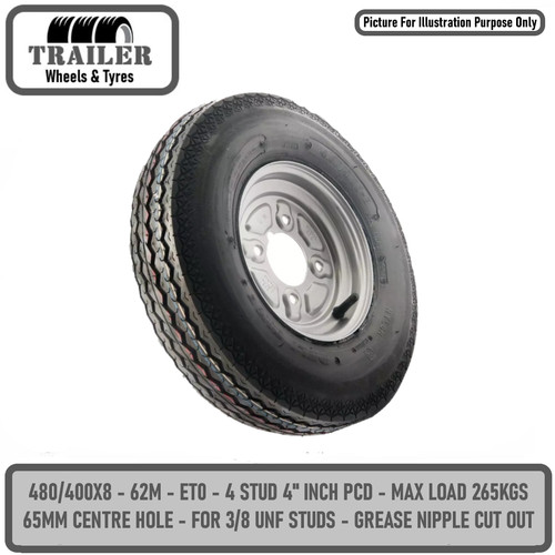 Trailer wheel rim tyre - &,