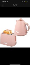 HOMCOM Kettle & Toaster Set Light Pink