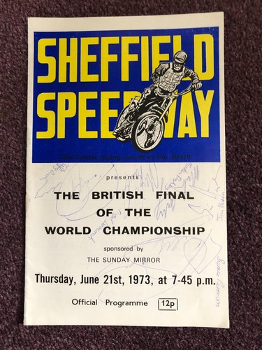 Speedway programme sheffield - speedway,