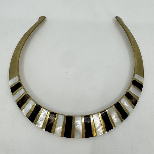 Vintage inlaid torque collar - torque,