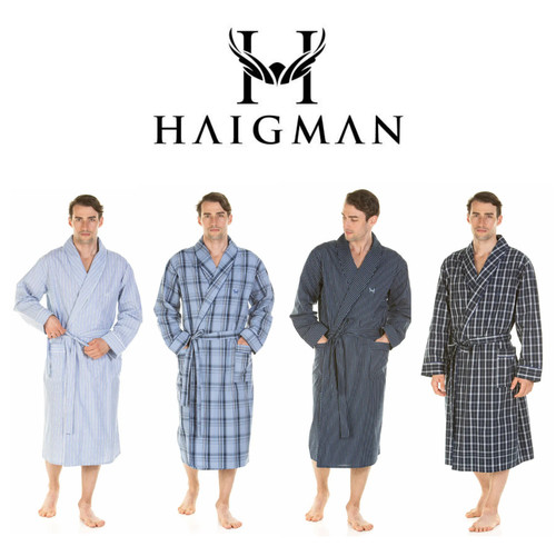 Mens dressing gown cotton robe - dressing,