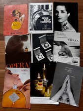 9 x 60s vintage French Paris perfume parfum adverts Patou Rochas Ricci Worth