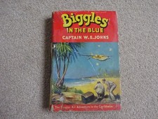 Biggles in the Blue by W. E. Johns. 1st edition 1953 Illustrated by Leslie Stead