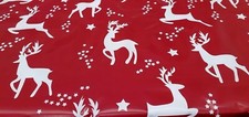WINE RED WHITE REINDEER STAG