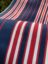 Vintage 1960s French Cotton Woven Stripe Fabric