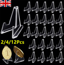 2-12Pcs Acrylic Easel Stands Clear Mini Coin Display Easel Holder for Displaying