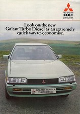Mitsubishi Galant 1800 GLX Turbo Diesel 1984-86 UK Market Foldout Sales Brochure