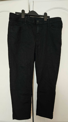 Womens black crop trousers s - crop,