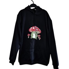 mens hoodie black & red