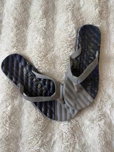 Superdry grey flip flops - superdry,