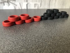 Scalextric Tyres For Walls Etc. Range Rover & Racing Tyres. 17 In Total.