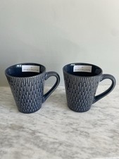 Dartington Stoneware Blue Mug Pair New