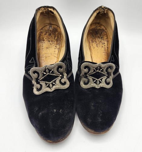 Vintage 1950s 60s shoes black - 1950s,