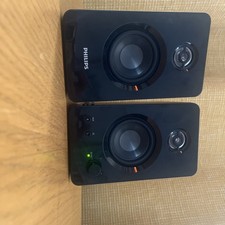 Philips PC Speakers w/ Volume Control & Headphone Jack – Great Audio!