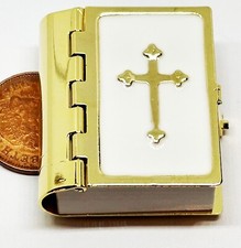 Doll House Church Bible With Printed Pages Miniature Accessory 1:12 Scale tumdee