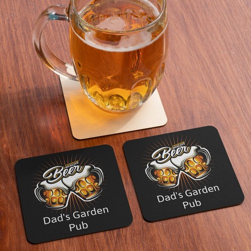 Personalised beer mats - beer, mats,