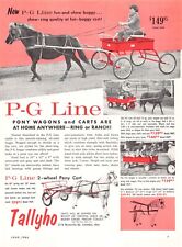 P-G Line Pony Wagons 2-Wheel Pony Cart Tallyho Columbus OH Vtg Magazine Print Ad