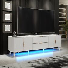 White TV Stand Modern High