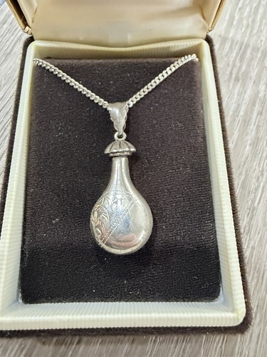 Vintage silver perfume bottle - vintage,