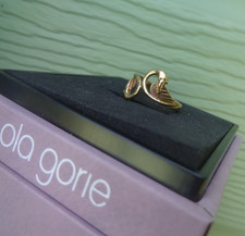 Ola Gorie Gold Ring Orkney Scottish 9ct Gold SWAN & Box rrp  £959.00 size M to N