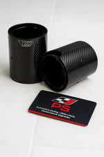 2x Gloss Black Carbon Fibre Exhaust Tips For BMW M135i M140i 235i 240i 340i 440i