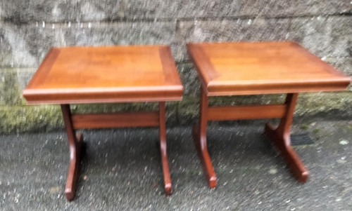 Matching pair mahogany side - matching, of