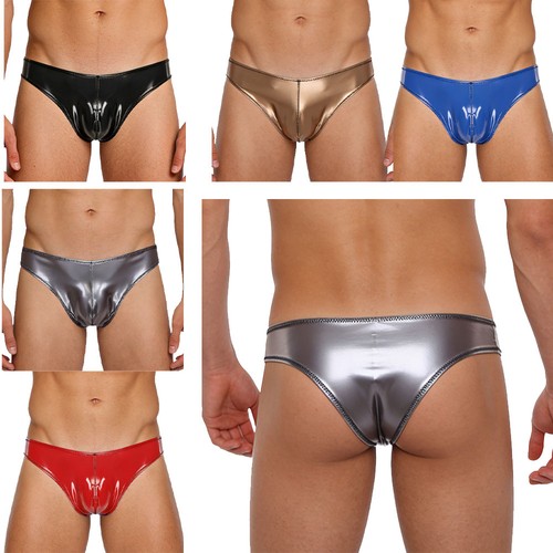 Mens faux leather bikini - mens,