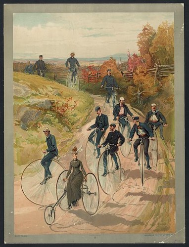 Bicycling woman high - bicycling,