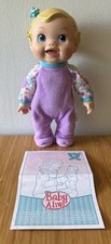 HASBRO 2009 Baby Alive Bouncing Babbles Blonde Molded Hair 10” Doll Excellent 