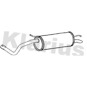 Klarius tail pipe with - pipe, back