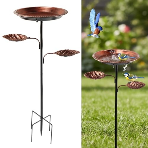 Metal bird bath for - bath, outside