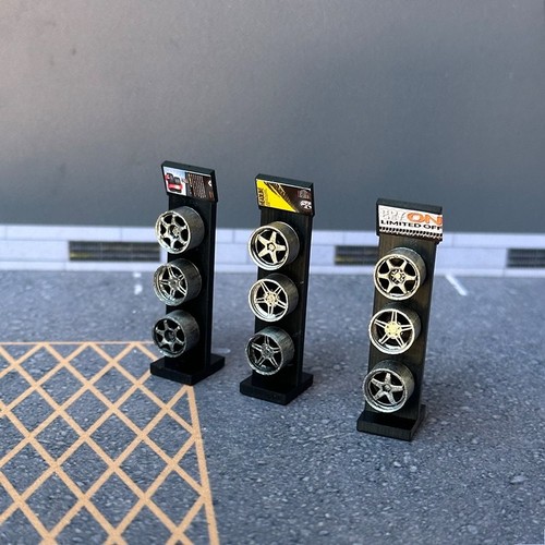 Diorama car wheel model - 1/64,