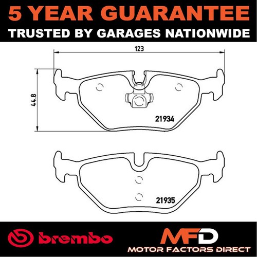 Brake pads set rear - brake,