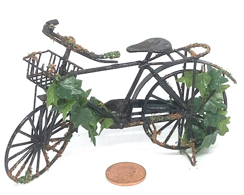 Dolls house bicycle metal - bicycle, with