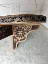 Hand carved wooden wall shelf