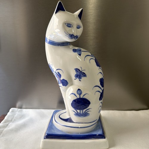 Vintage large blue white - blue, &
