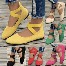 Womens Flat Bridal Pumps Ladies Ankle Strap Ballerina Slip On Wedding Shoes UK