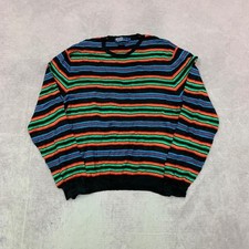 Vintage Polo Ralph Lauren Knitted Jumper Striped Patterned Knit Sweater Men's Xl