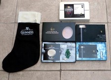 GUINNESS PROMOTIONAL CHRISTMAS ITEMS HOLLY PINT STAMPER , MAGIC WAND & STOCKING