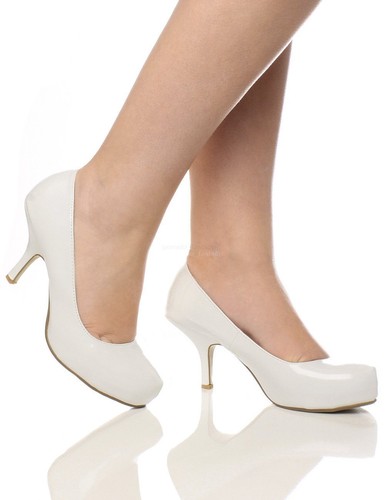 Womens ladies mid heel casual - heel,