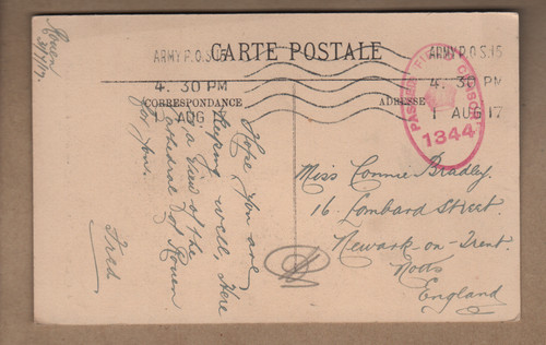 Ww1 field post - post, office