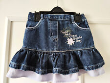 Girls Denim Dark wash Skirt age 3-4 years Pull-on Side pockets Two layer Hem