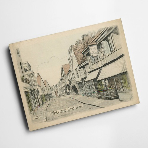 Print vintage kent west - vintage,
