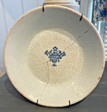 Antique French Plate Blue &